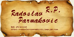 Radoslav Parmaković vizit kartica